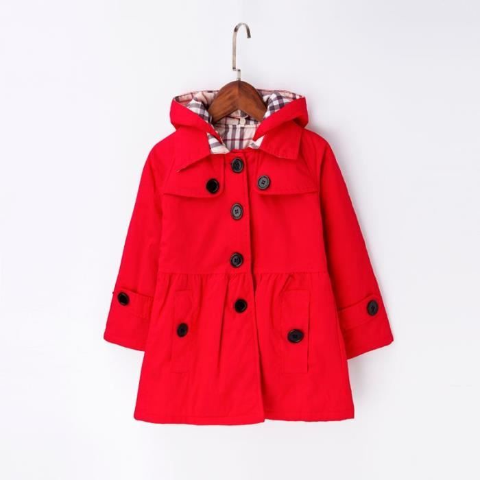 Bouton Trench Coat Filles
