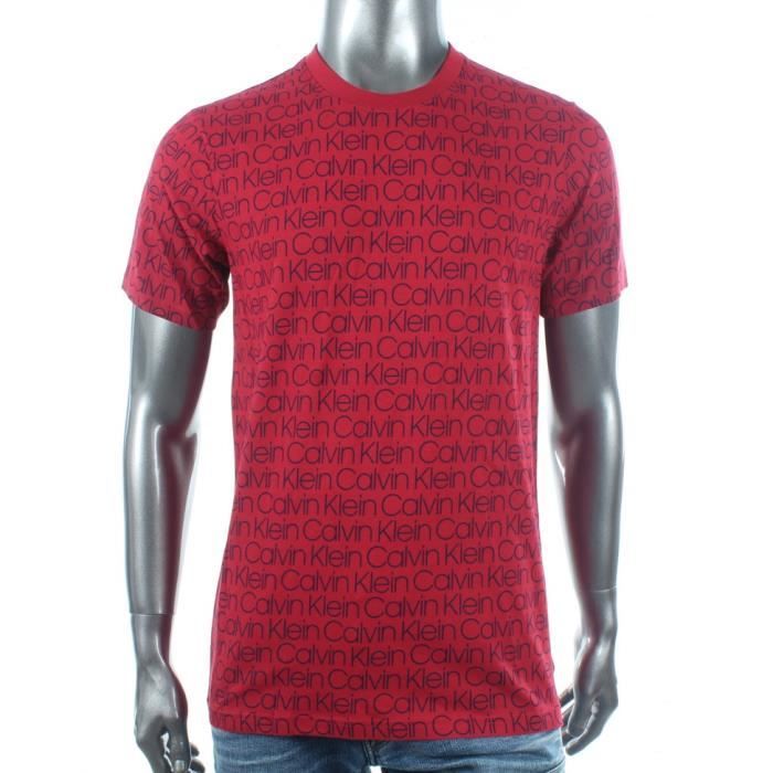 Polo - Calvin Klein - Tee-Shirt Rouge Calvin Klein