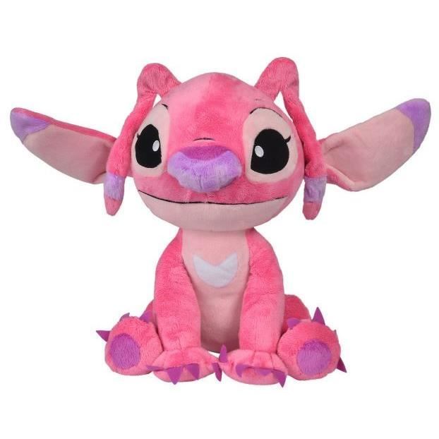 Nicotoy ange câlin 120 cm peluche rose/violet