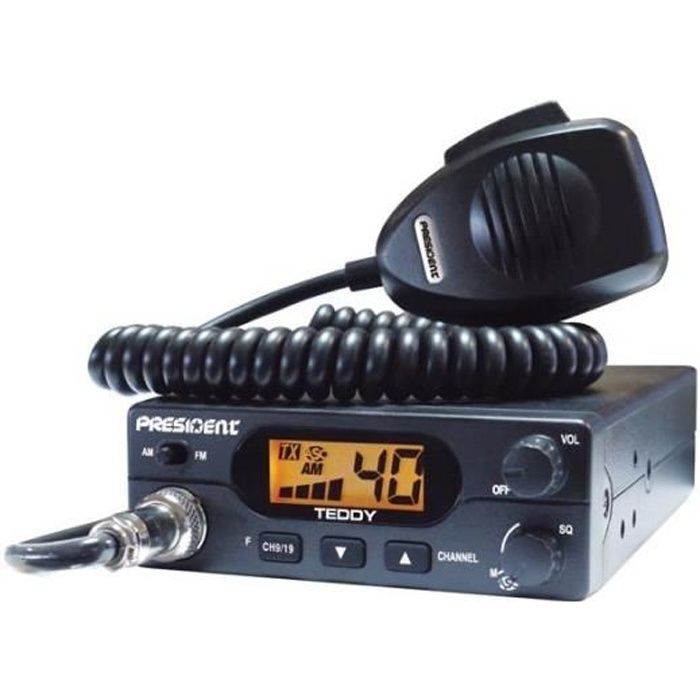 PRESIDENT Station de radio CB Teddy ASC - 40 canaux AM / FM - Multinormes
