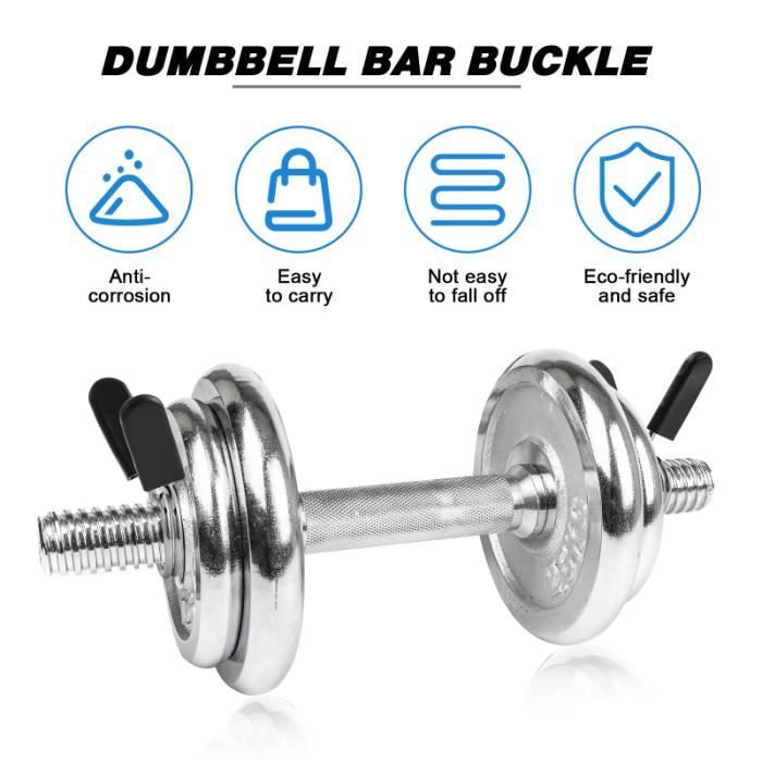 CLISPEED 4PCS 25mm/28mm Dumbbell Barbell Clamps Spring Clip Collars for Powerlifting Cross Fit BARRE - HALTERE - POIDS
