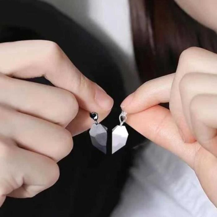 SHOP-STORY - CHALLENGE COEUR : Deux Colliers pour Couple d'Amoureux qui Forme un Coeur