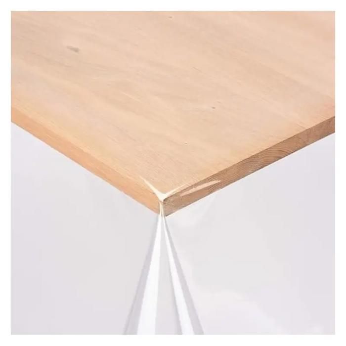 Nappe Transparente - Ovale 140 x 200 cm - 0,50 mm d'épaisseur - Largeur 140 cm - Roulé sur Tube (sans Plis)
