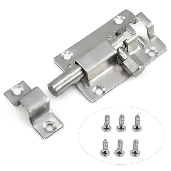 TRIXES Serrure de porte 75mm pour salle de bain, toilettes, abri, chambre avec Verrou à déclic, installation facile