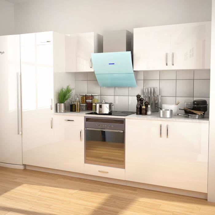 Ensemble de placards de cuisine 270 cm Blanc laqué