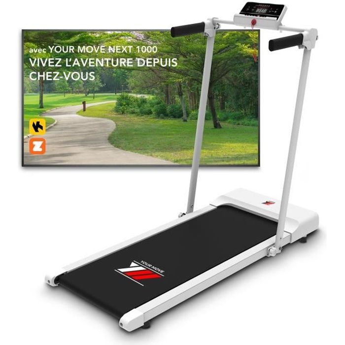 Tapis de course électrique pliable YOUR MOVE NEXT 1000 Blanc - 10 km-h