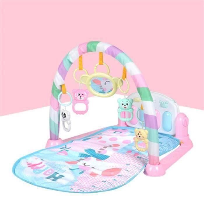 HK27840-Tapis Musical d'Éveil et d'Activité Piano pour Bébé Aire de Jeu dès la Naissance Rose P15276