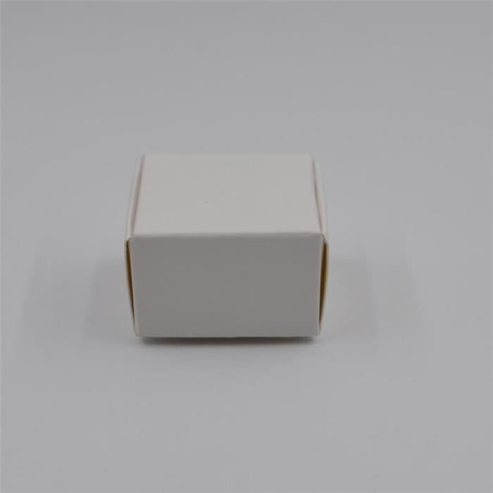 WHITE-4x4x2.5cm -Boîte cadeau Kraft en papier brun-noir,petite boîte à savon en Carton Kraft,Mini boîte à bijoux,emballage en Car