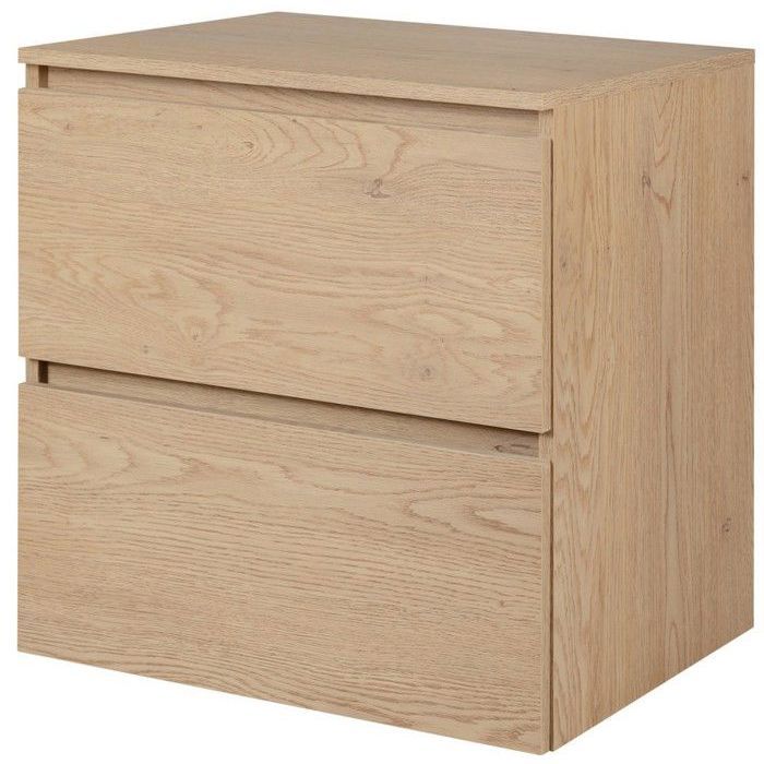 Meuble de salle de bain suspendu sous vasque avec plan SIMPLE - chêne clair - 60 cm Meuble de salle de bain suspendu sous vasque avec plan SIMPLE - chêne clair - 60 cm