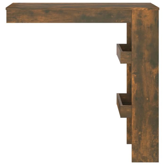 Table bar murale/Table cuisine - GKK - 2 personnes Chêne fumé 102x45x103 5cm Bois dingénierie gg@239
