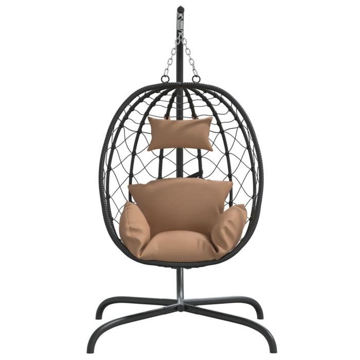 Remise Chaise suspendue - CLOUD - en forme dœuf avec coussin taupe JILIMAISON2025 6169861