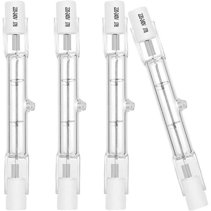 Ampoule halogène Eco R7S 78mm 120W 230V 1600lm blanc chaud 2700K T3 Ampoule de type Jpaquet de 4