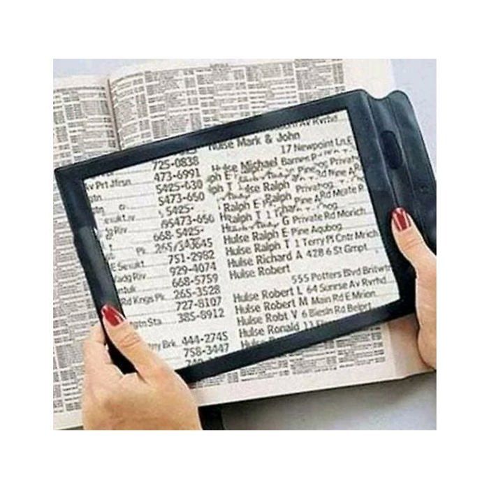 HURRISE Loupe De Lecture Loupe Pleine Page A4 Ultra-mince Pliable Avec