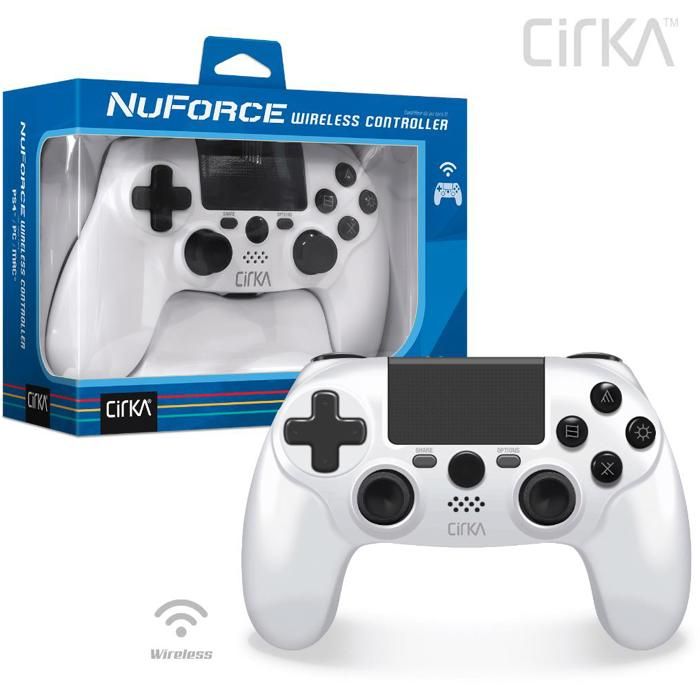 Manette de jeu - Cirka NuForce - Sans fil - Compatible PS4/PC/Mac - Couleur blanche
