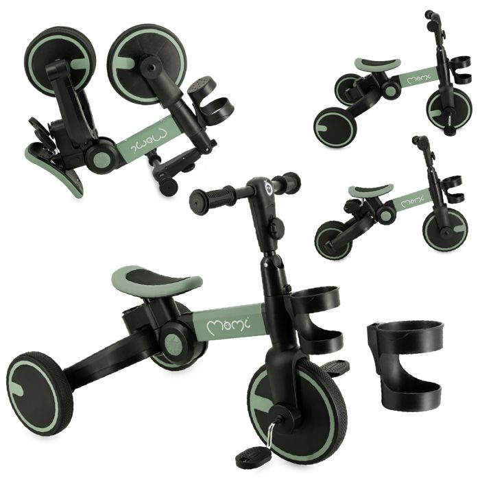 Losueeun 1 pièce Mini Tricycle Doigt Vélo Accessoires d'étagère Décoration Modèle de Vélo Statue Tricycle en Alliage Vert Miniature Modèle de Tricycle Vélo