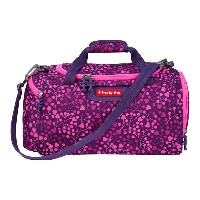 Step by Step Sac de sport violet foncé rose fluo pour fille - Step by Step Sports Bag Butterfly Night Ina 330767