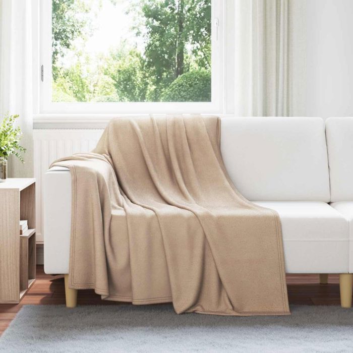 VidaXL Couverture / Plaid Toison 200 x 150 cm - Camel (Beige)