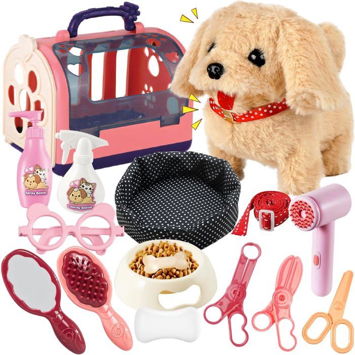TMISHION Chien en peluche électrique Jouet électronique pour chien