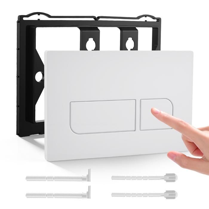 Plaque De Déclenchement Geberit Compatible WC Suspendu - Bouton Chasse D'Eau Blanc