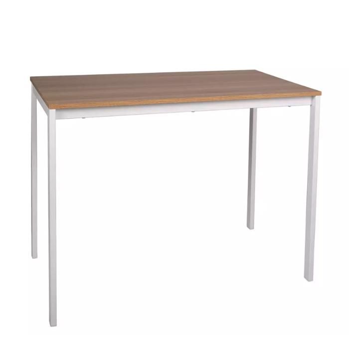 Table à Manger - Meubles&Design - Table rectangulaire avec plateau effet chêne et pieds blancs - AMEL Table à Manger - Meubles&Design - Table rectangulaire avec plateau effet chêne et pieds blancs - AMEL