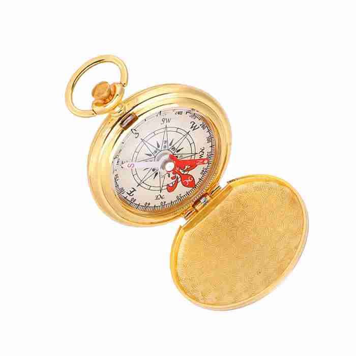 SALUTUYA boussole extérieure Montre de poche pliante Portable en laiton Style boussole anneau porte-clés sport descalade