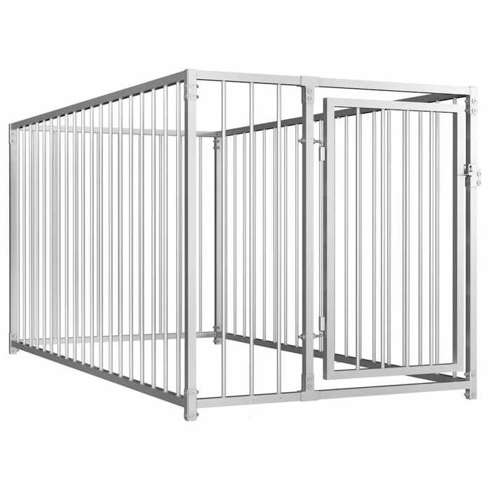 VIDAXL Chenil dextérieur - Cage de qualité - pour chiens 100 x 200 x 100 cm BONNE49