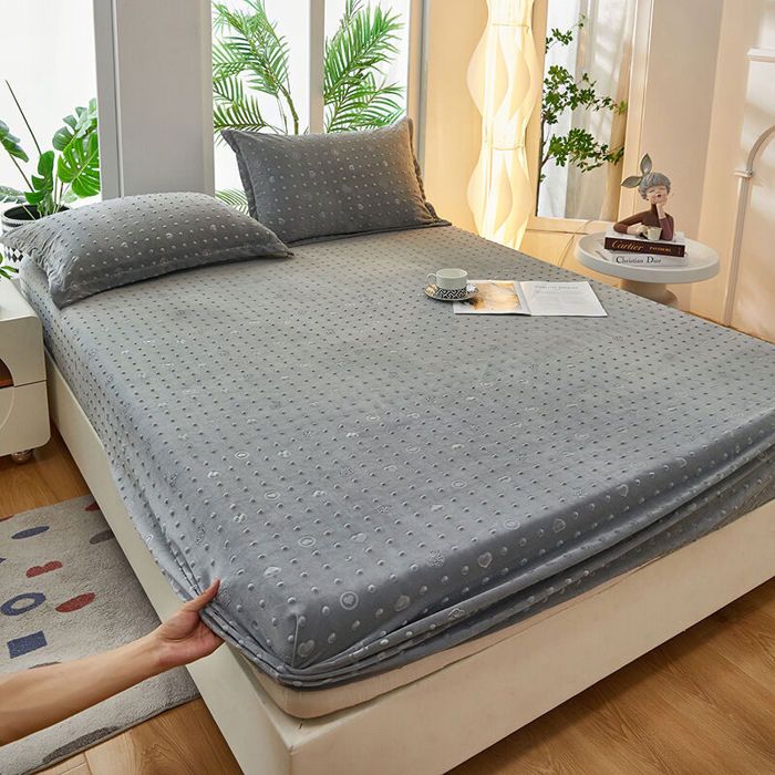 Housse matelas - OKZ - Velours Cristal - Pur coton - Anti-poussière - Lait