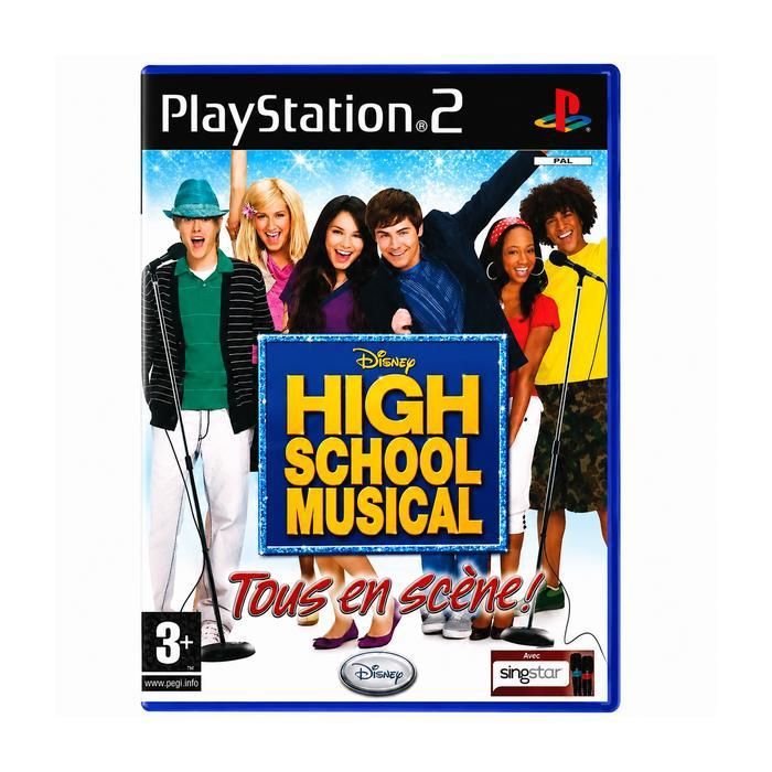 Disney High School Musical Tous En Scène ! PS2 Jeu Musical Karaoké Chant PlayStation 2 Pal