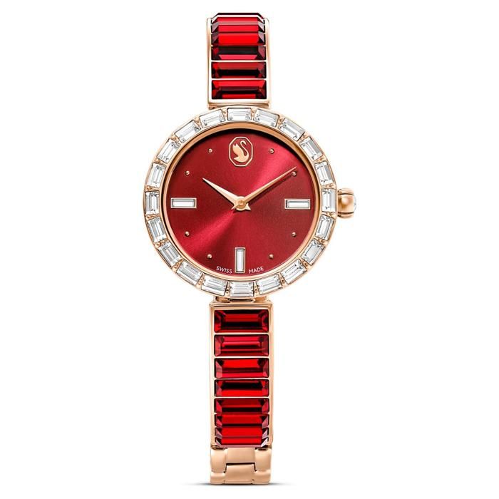 Montre femme - SWAROVSKI - 5690811 - Cristaux scintillants - Rouge - Style chic moderne Montre femme - SWAROVSKI - 5690811 - Cristaux scintillants - Rouge - Style chic moderne