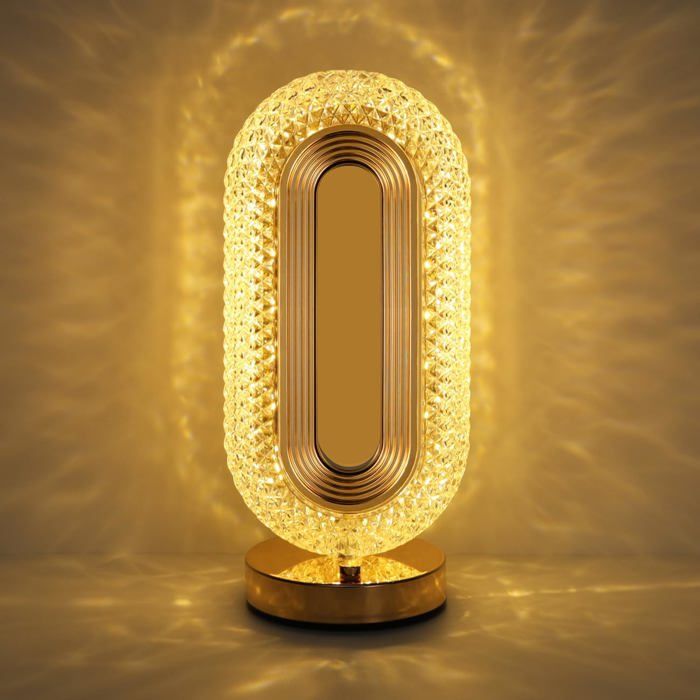 Lampe De Table Ovale Lumière De Table Tactile À Intensité Avec 3 Couleurs Lampe De Chevet Rechargeable Avec Port Usb Déco[LL681]