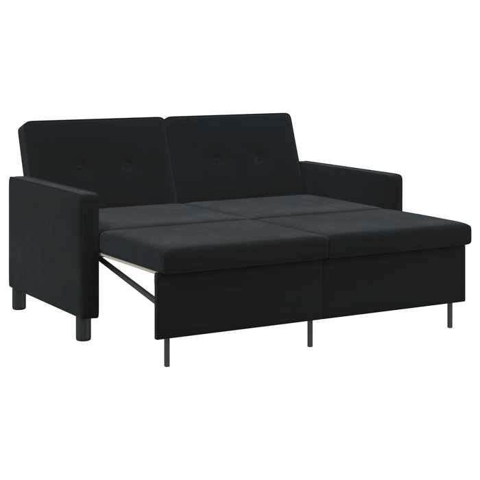 Noir Canapé-lit - ZENCORE - Noir Tissu - 110 kg/par siège(11333)