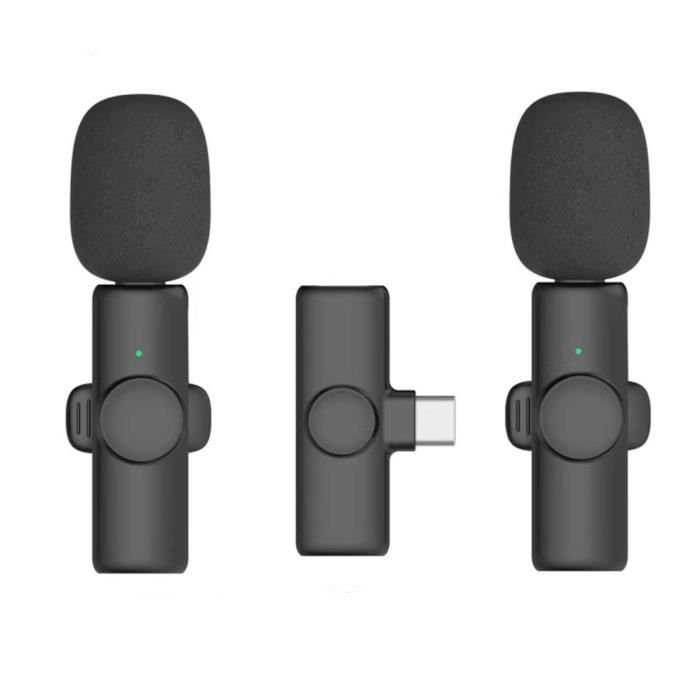 EMagTech Micro-Cravate Sans Fil USB C K8 - Plug & Play Pour Téléphone, PC, Tablette - Idéal Podcast & Vidéo