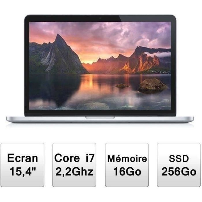Apple MacBook Pro Rétina 15 MGXA2 – QWERTY Clavie