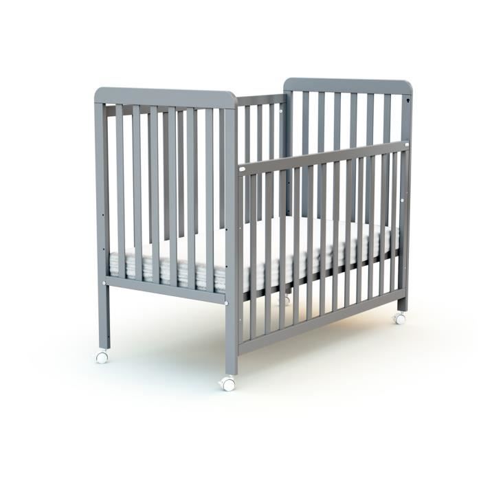 At4 Lit Bebe Coulissant 60x1 Confort Gris Cdiscount Puericulture Eveil Bebe
