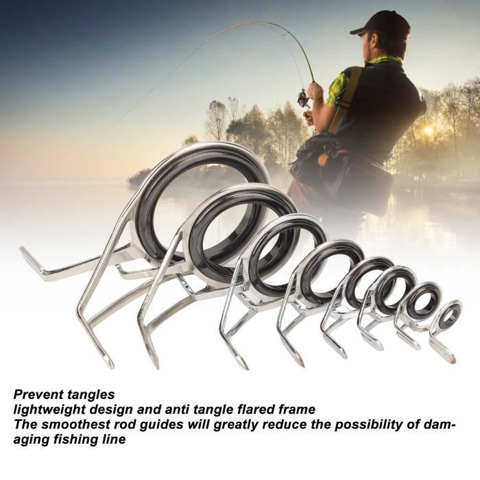 Kit De Guides Pour Canne à Pêche à La Mouche - 11 Pièces - Acier Inoxydable - Réparation Complète
