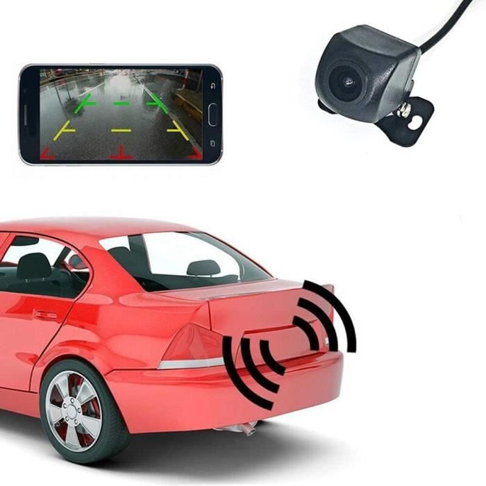Caméra de Recul sans Fil HD WiFi Caméra de Recul pour Voiture, Véhicules, Caméra de Recul WiFi avec Vision Nocturne, Moniteur d A91