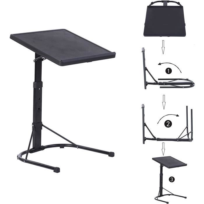 Table Roulante de Lit Canapé pour Ordinateur Portable,Table d'appoint