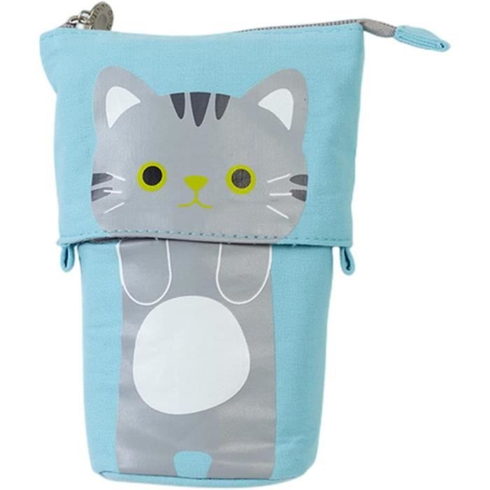 Trousse Télescopique Chat - Porte-stylo Organisateur 3 Compartiments, Pour école, Bureau, Voyage - 6