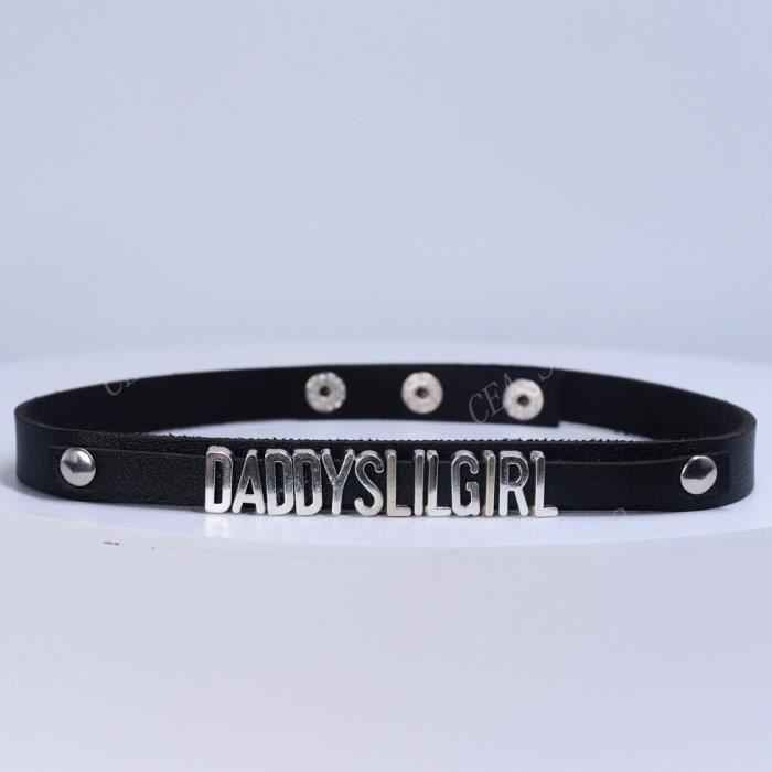 Collier Ras Du Cou En Cuir Pu Gothique Collier Ras Du Cou