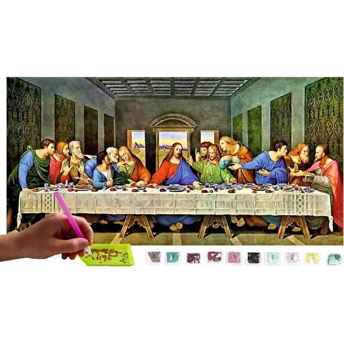 Diamond Painting XXL 75x30cm - 5D Regenbogen Blumen Design | DIY Bastelset Für Erwachsene