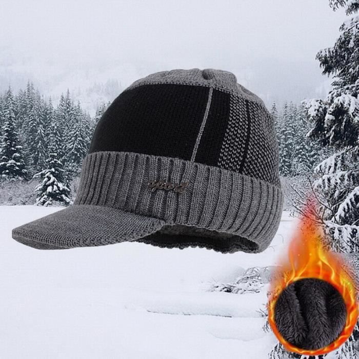 Ensemble écharpe et chapeau d'hiver pour hommes et femmes,bonnets