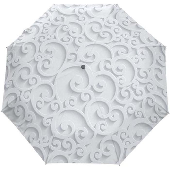 Parapluie/ombrelle Compact 3 Plis Pour Femmes - Motif Floral - Protection UV 50+ Et Imperméable - Taille Fermée 28 Cm - Parfait été Et Voyages