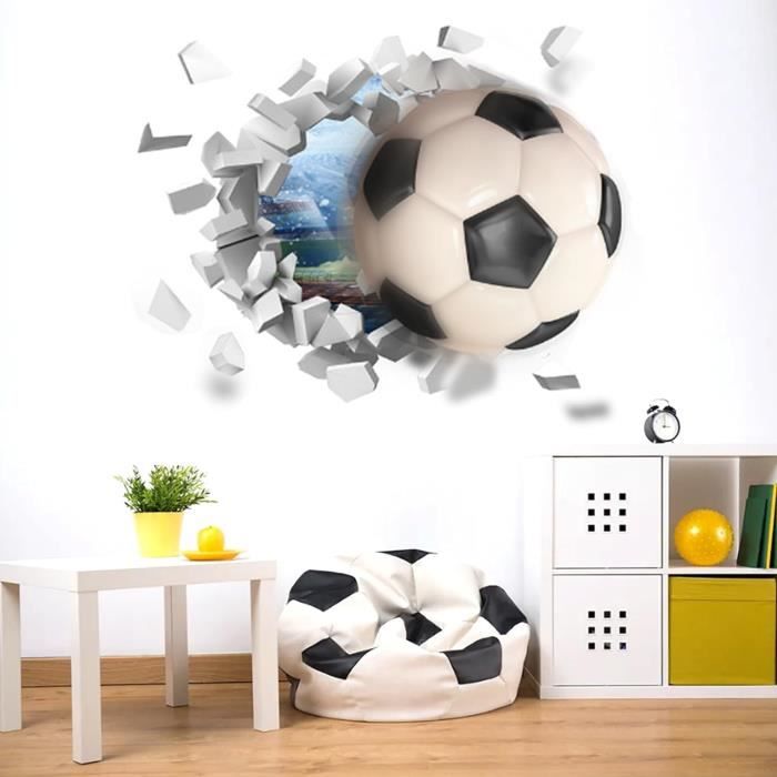 Stickers Muraux 3D Football Autocollant Mural Pour Chambre Garçon Poster Foot  Decoration Chambre Ado Garcon Poster Football E[J3914] - Cdiscount Maison