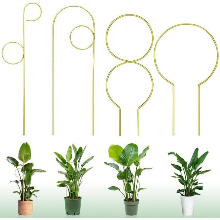 Supports Pour Plantes Grimpantes En Acrylique - Set De 8 Pièces (forme U, Arc Et Tiges Droites) - Hauteur 40 Cm - Intérieur/Extérieur - 11