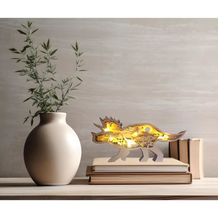 Booso Lampe De Nuit 3D Parasaurolophus - Lampe De Bureau Tactile 3 Couleurs Pour Enfants, Cadeau Anniversaire