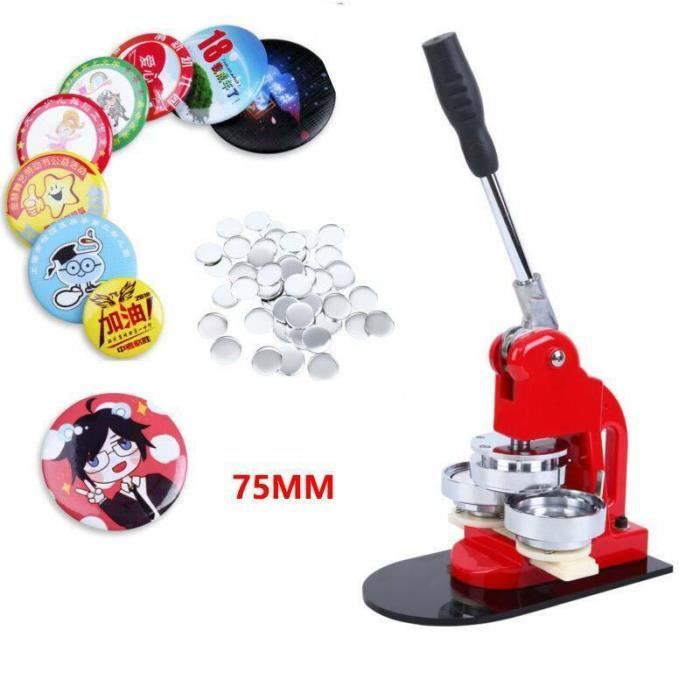 Machine à Badges DIY - 100 Pièces Avec Presse - Création De Badges Personnalisés - Cadeau Créatif Pour Fêtes Et Activités