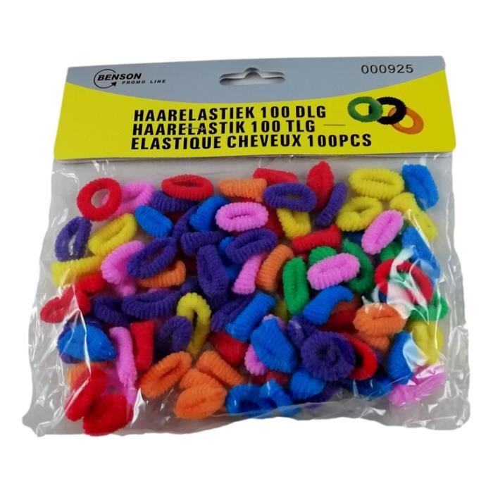 Paquet De 100 Chouchou Elastiques Attache Cheveux Multicolores Enfant Fille Cdiscount Au Quotidien