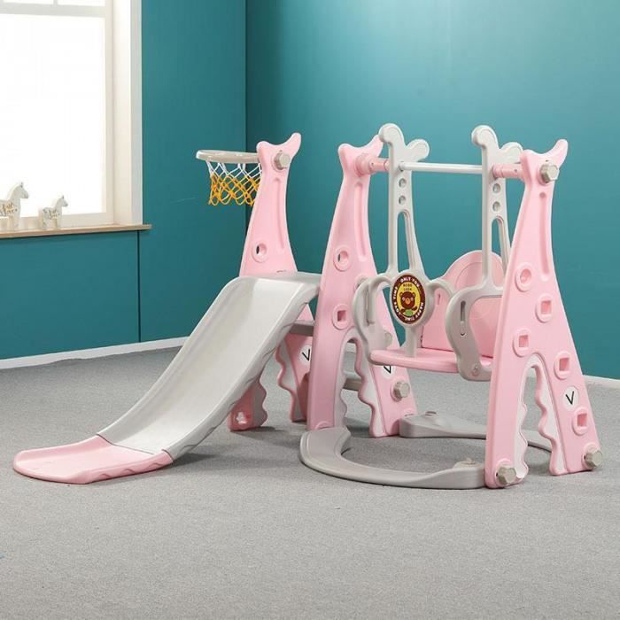 Version Rose Toboggan Enfants Interieur Maison Bebe Petite Balancoire Infantile Grand Parc D Attractions Combinaison Jouet 3in1 Cdiscount Puericulture Eveil Bebe