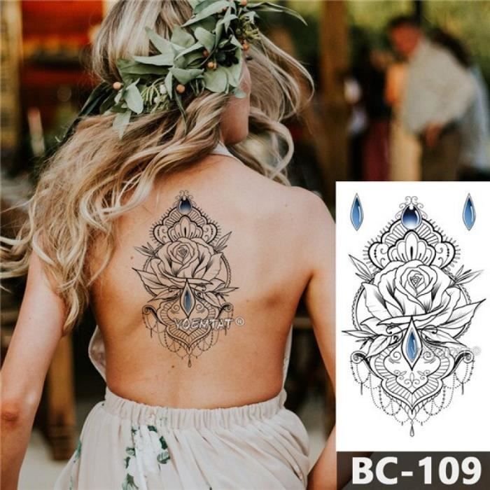 Tatouage Temporaire Rc 109 1 Feuille Poitrine Corps Art Etanche Bijoux Dentelle Decalque Taille Art Les Femmes Achat Vente Tatoo Bijou De Corps Tatouage Temporaire Rc 109 1 Cdiscount