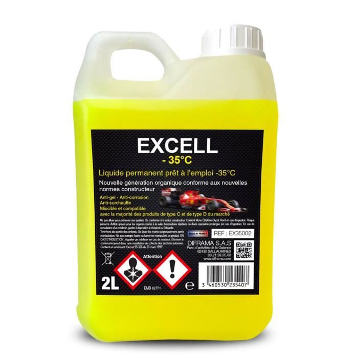 liquide refroidissement type e Liquide refroidissement, vert, -35°C, 5L, Diframa